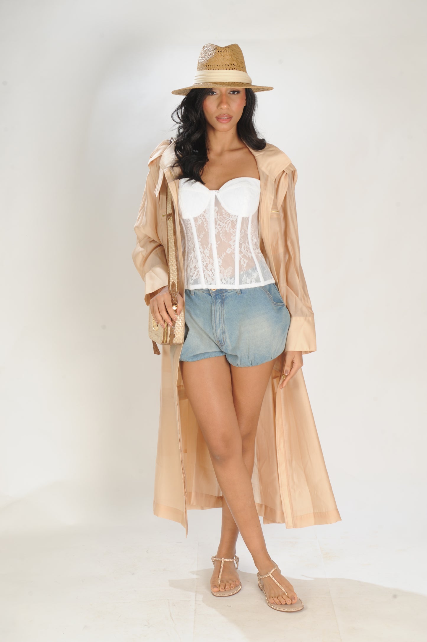 CHEMISE ORGANZA COM FAIXA CAOS