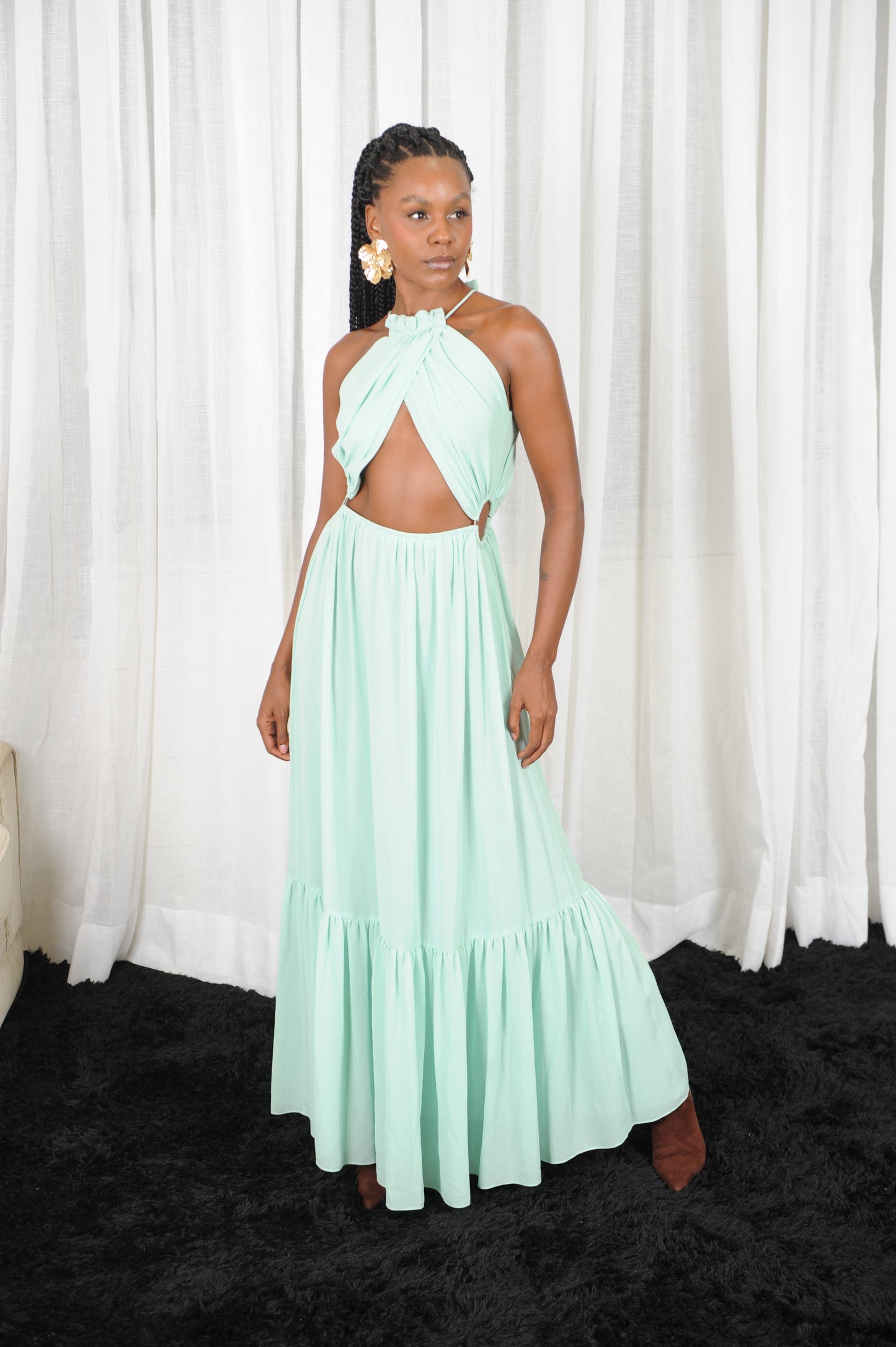 VESTIDO ARGOLAS LATERAIS ANNE FERNANDES