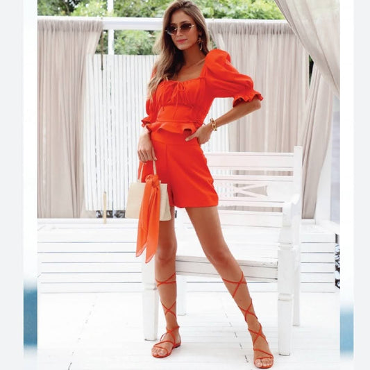 CONJUNTO SHORT E BLUSA ANNE FERNANDES