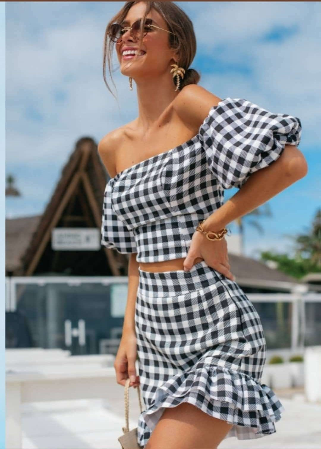 CONJUNTO SAIA BABADO  ANNE FERNANDES