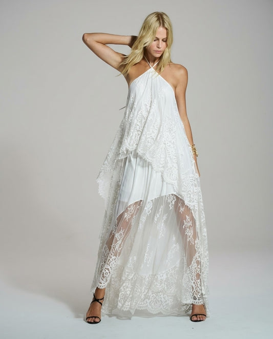 VESTIDO DE RENDA SOBREPOSIÇÃO CAOS