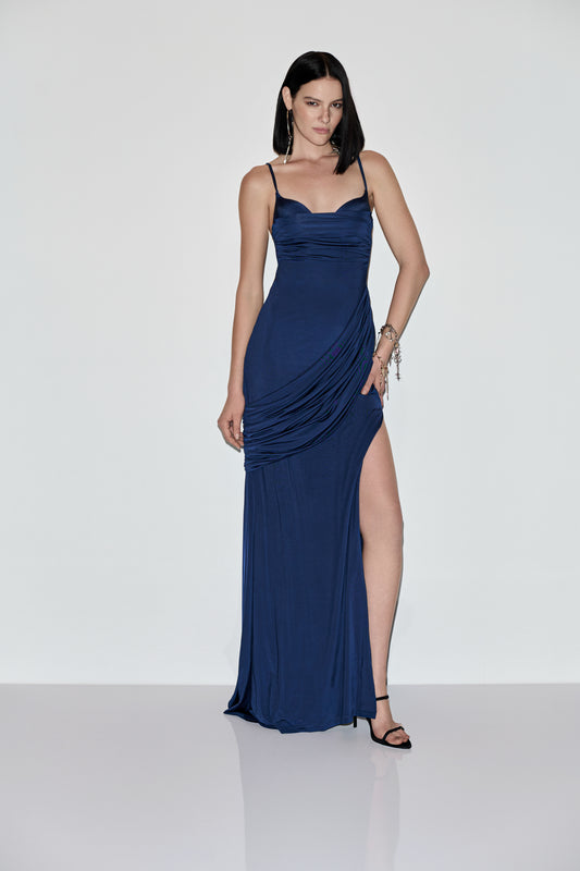 VESTIDO JERSEY FAIXA DRAPEADA CAOS