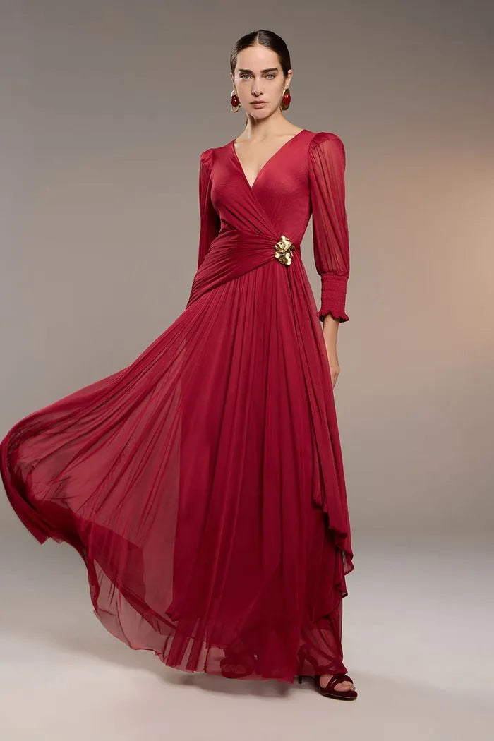 VESTIDO TULLE DETALHE COM PASSANTE THAMARA CAPELÃO