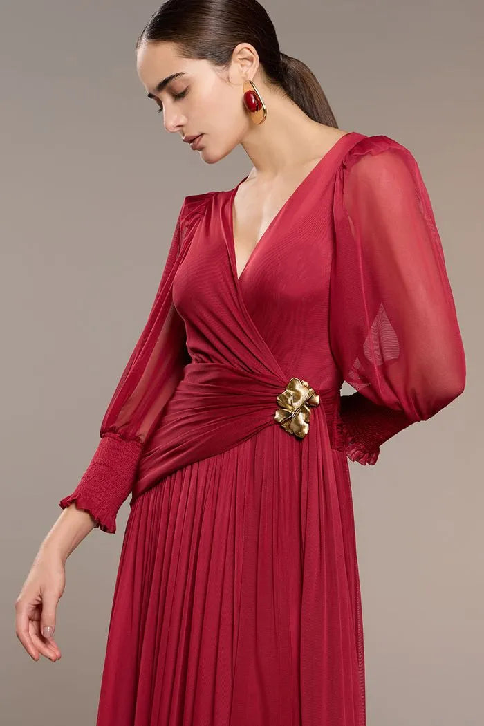 VESTIDO TULLE DETALHE COM PASSANTE THAMARA CAPELÃO