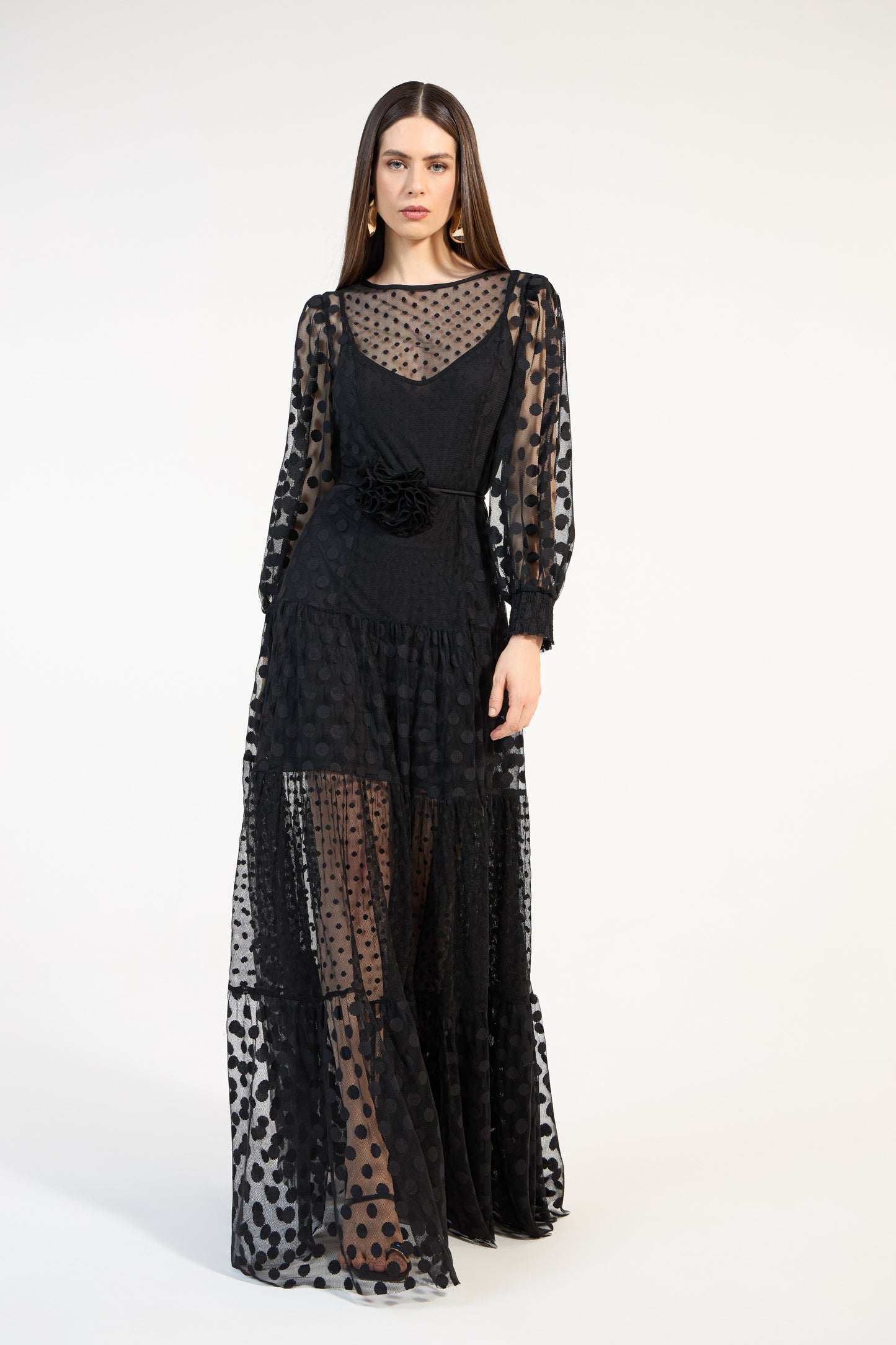 VESTIDO LONGO TULE POAS SKAZI