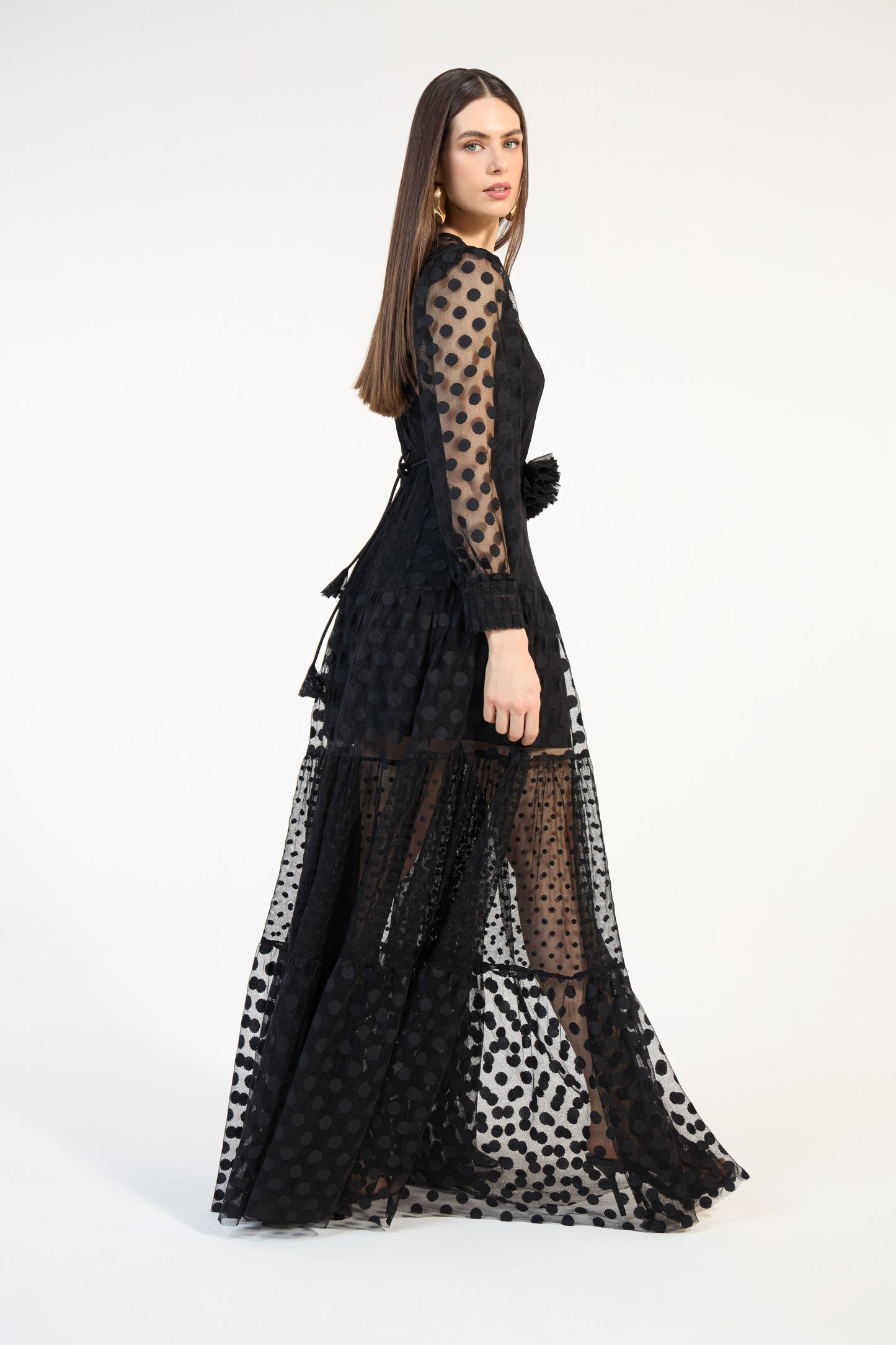 VESTIDO LONGO TULE POAS SKAZI