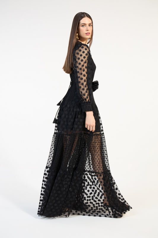 VESTIDO LONGO TULE POAS SKAZI