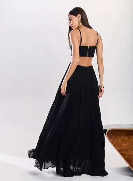 VESTIDO LONGO VAZADO TUFI DUEK
