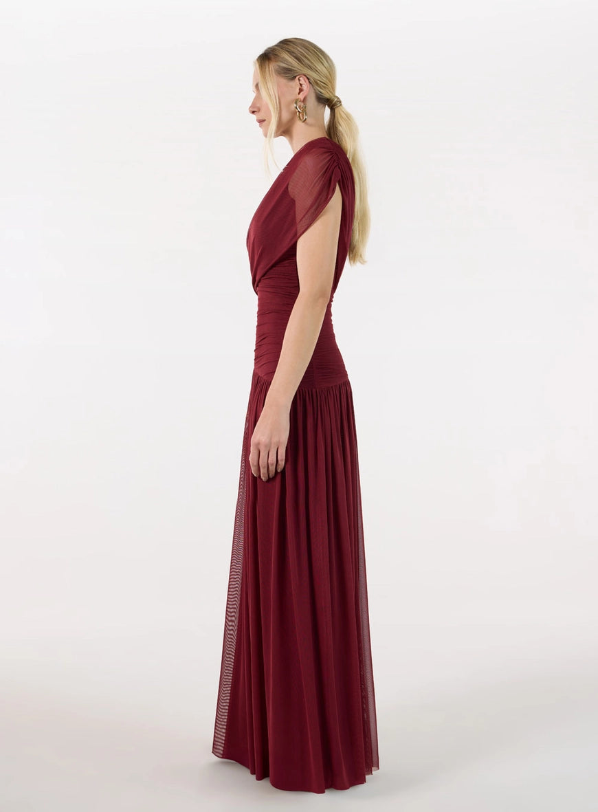 VESTIDO LONGO UM OMBRO SÓ TUFI DUEK