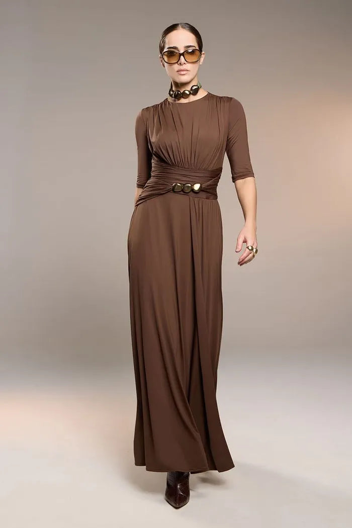 VESTIDO FLUITY DETALHE PEDRAS THAMARA CAPELÃO