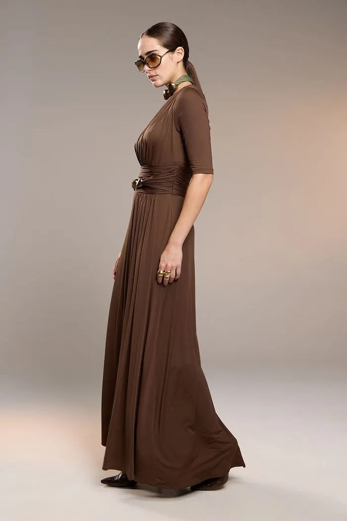 VESTIDO FLUITY DETALHE PEDRAS THAMARA CAPELÃO
