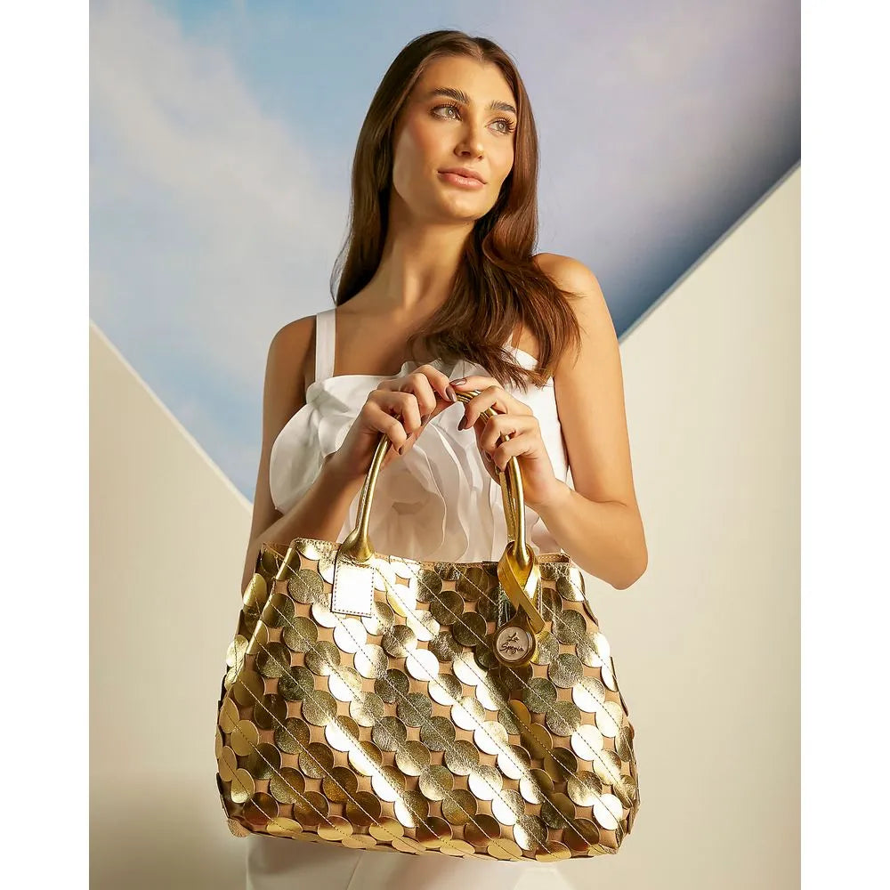 BOLSA VALENTINA METALIZADO OURO LA SPEZIA