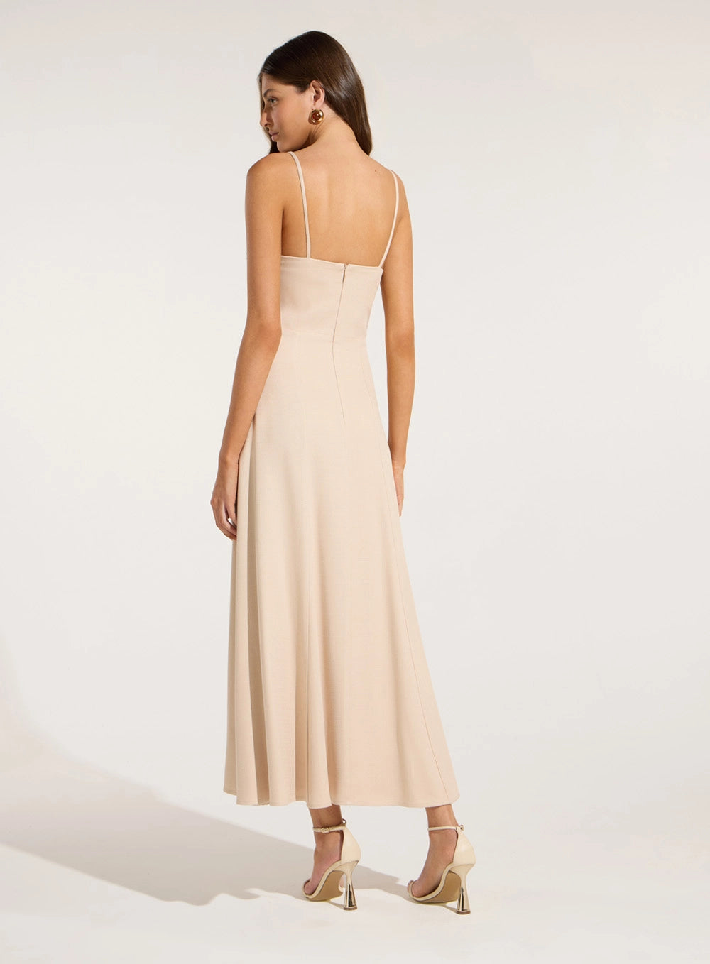 VESTIDO MIDI DRAPEADO SKAZI