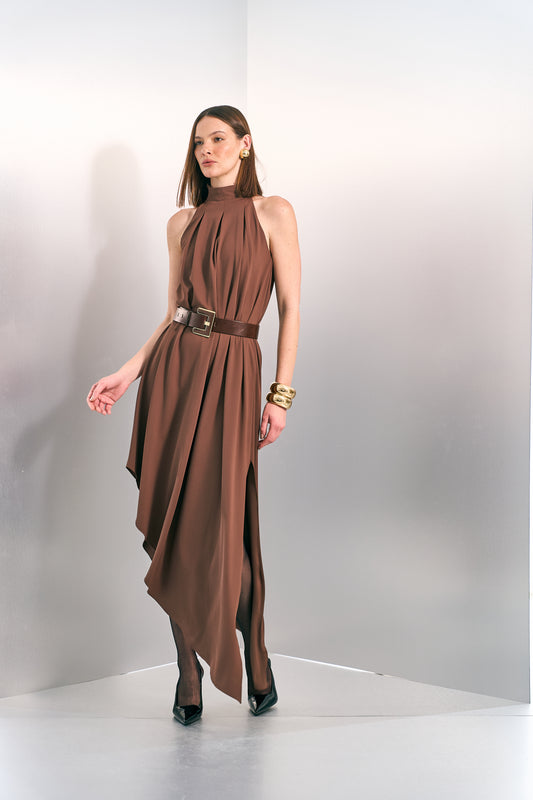 VESTIDO ASSIMÉTRICO GOLA ALTA KOHDE