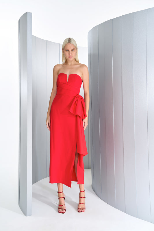 VESTIDO MIDI LAÇO LATERAL TUFI DUEK