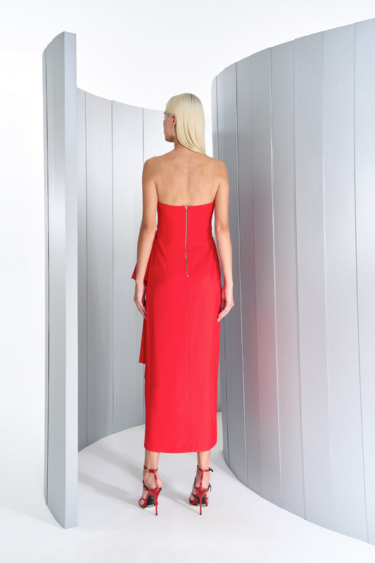 VESTIDO MIDI LAÇO LATERAL TUFI DUEK