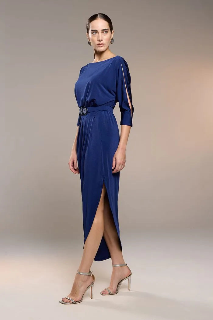 VESTIDO MALHA COM CINTO THAMARA CAPELÃO