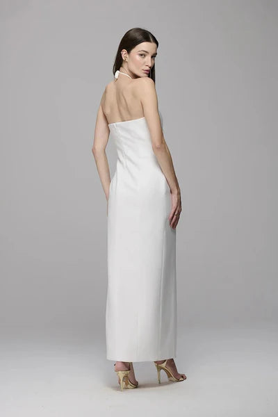 VESTIDO MIDI COM DECOTE CAOS