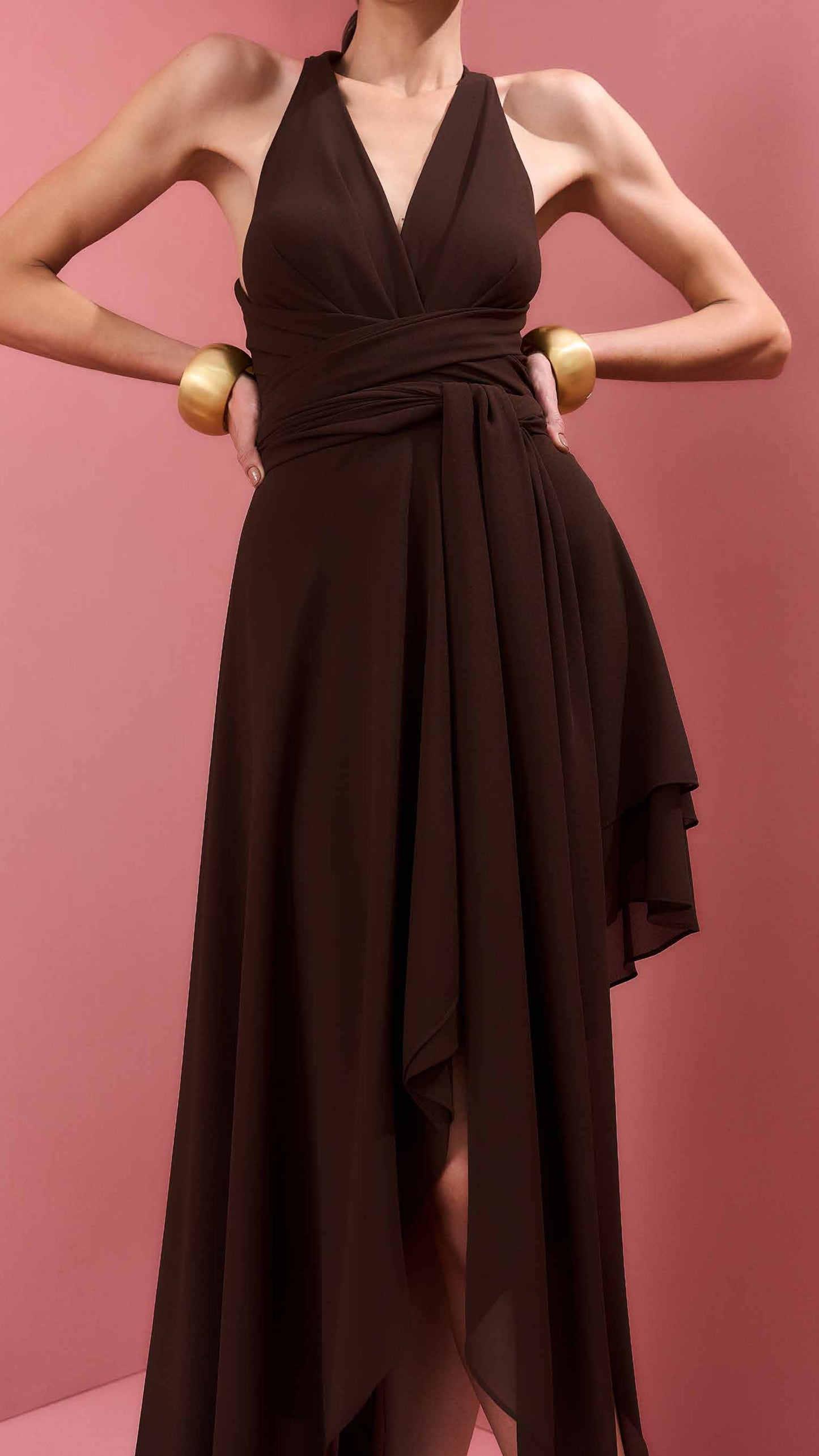 VESTIDO ASSIMÉTRICO MAXI KOHDE