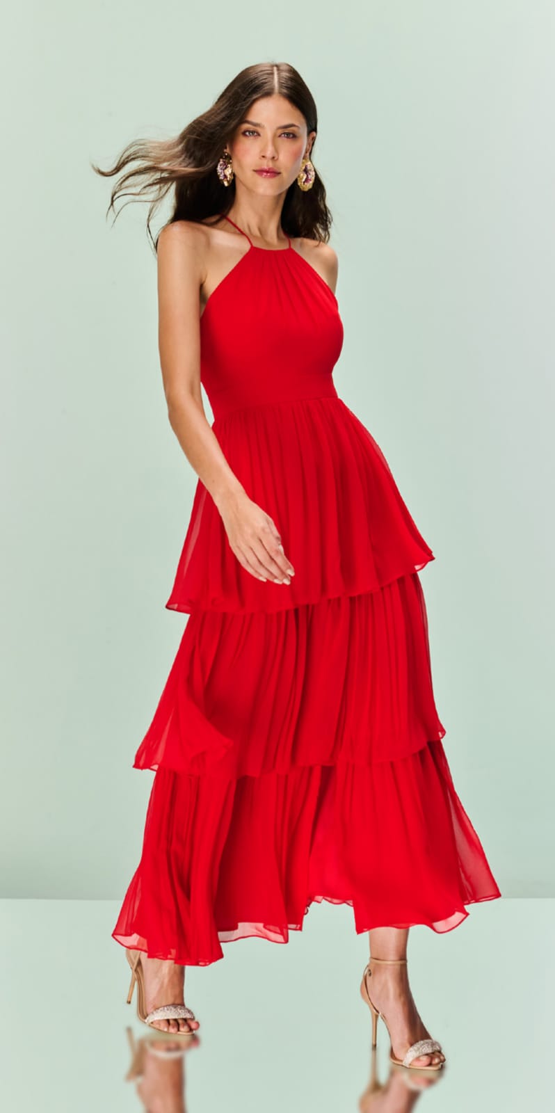 VESTIDO PLISSADO NULA MANGA TUFI DUEK