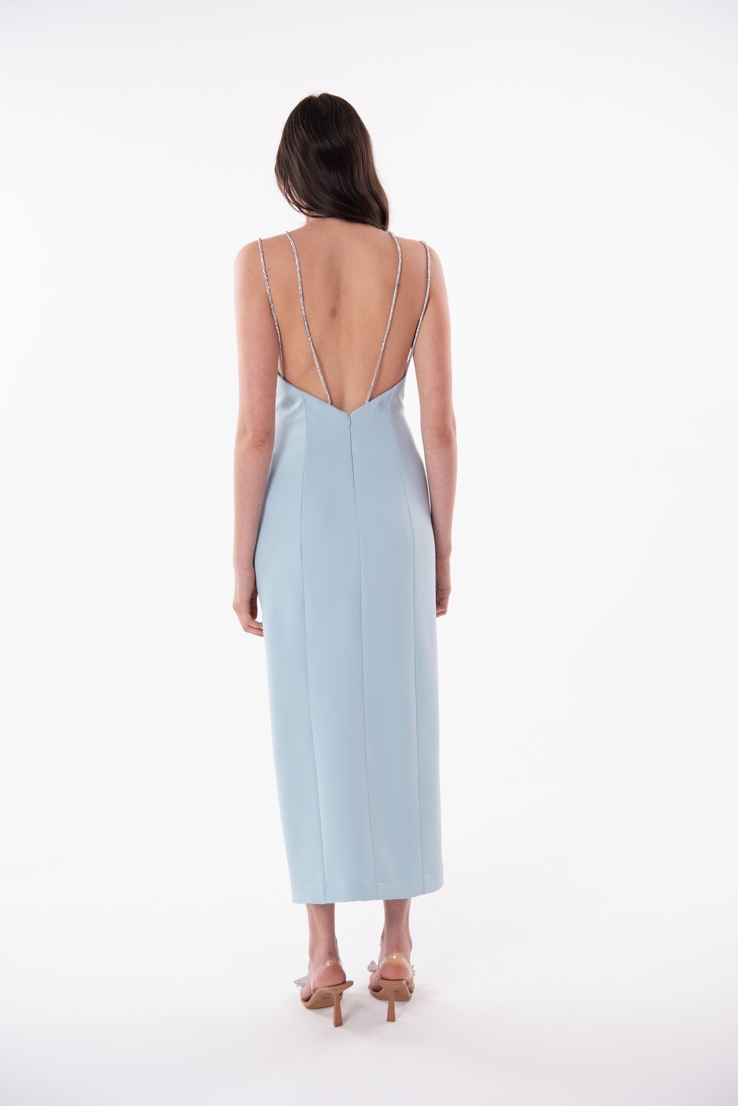 VESTIDO MIDI COM CRISTAL TD