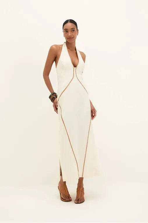 VESTIDO MIDI IVA DET VIX