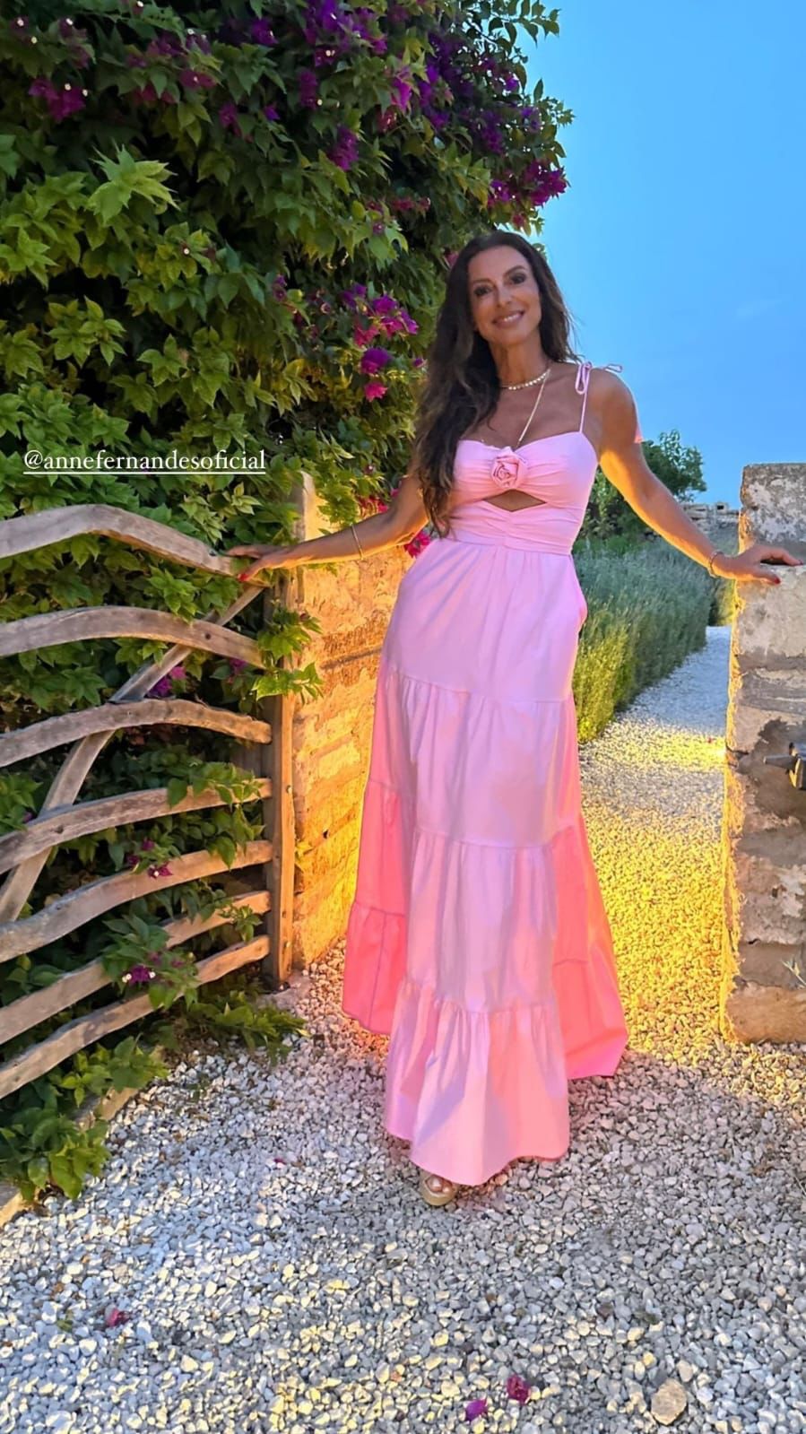 VESTIDO LONGO RECORTE ANNE FERNANDES
