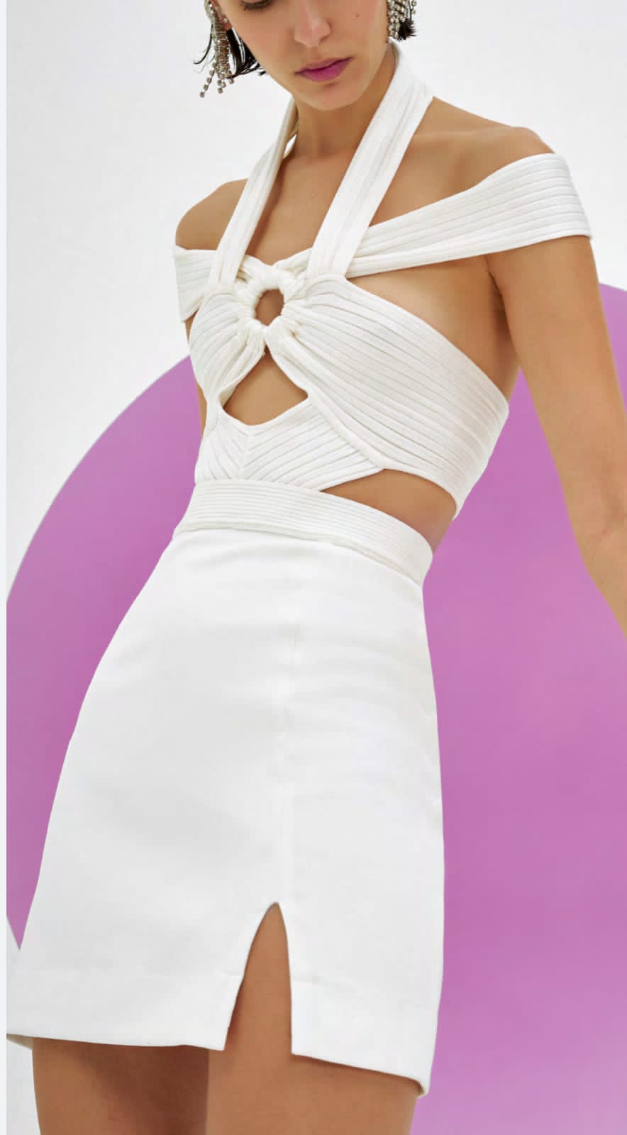 VESTIDO MINI CORPO TRICOT TD