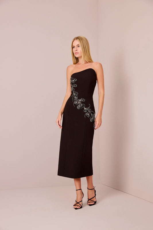 VESTIDO BORDADO PRETO ARBOUR
