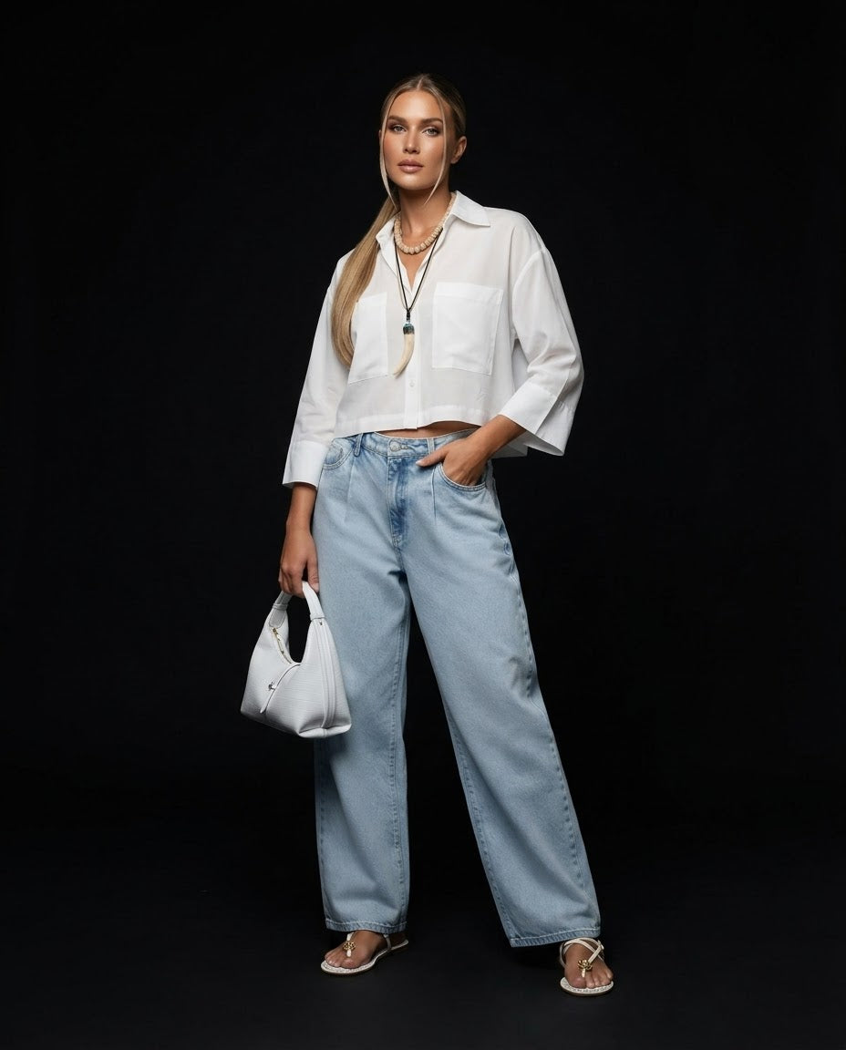 CAMISA CHIFFON CROPPED CAOS