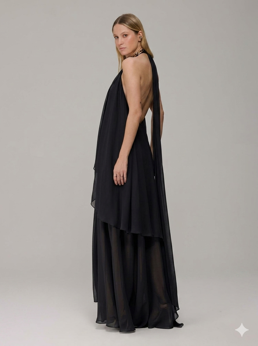 VESTIDO FRENTE ÚNICA CORRENTES CAOS