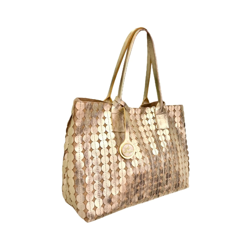BOLSA VALENTINA METALIZADO OURO LA SPEZIA