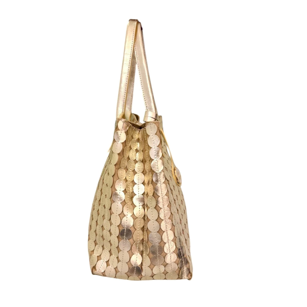 BOLSA VALENTINA METALIZADO OURO LA SPEZIA